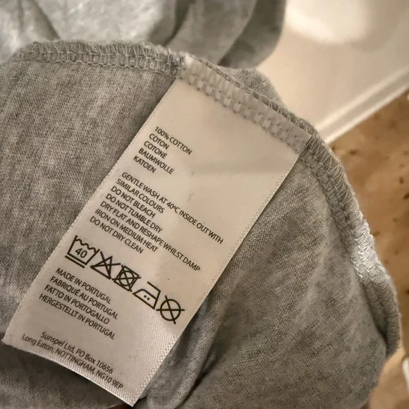 Men's sunspel riviera Crew Neck T-Shirt gray large - Picture 5 of 7